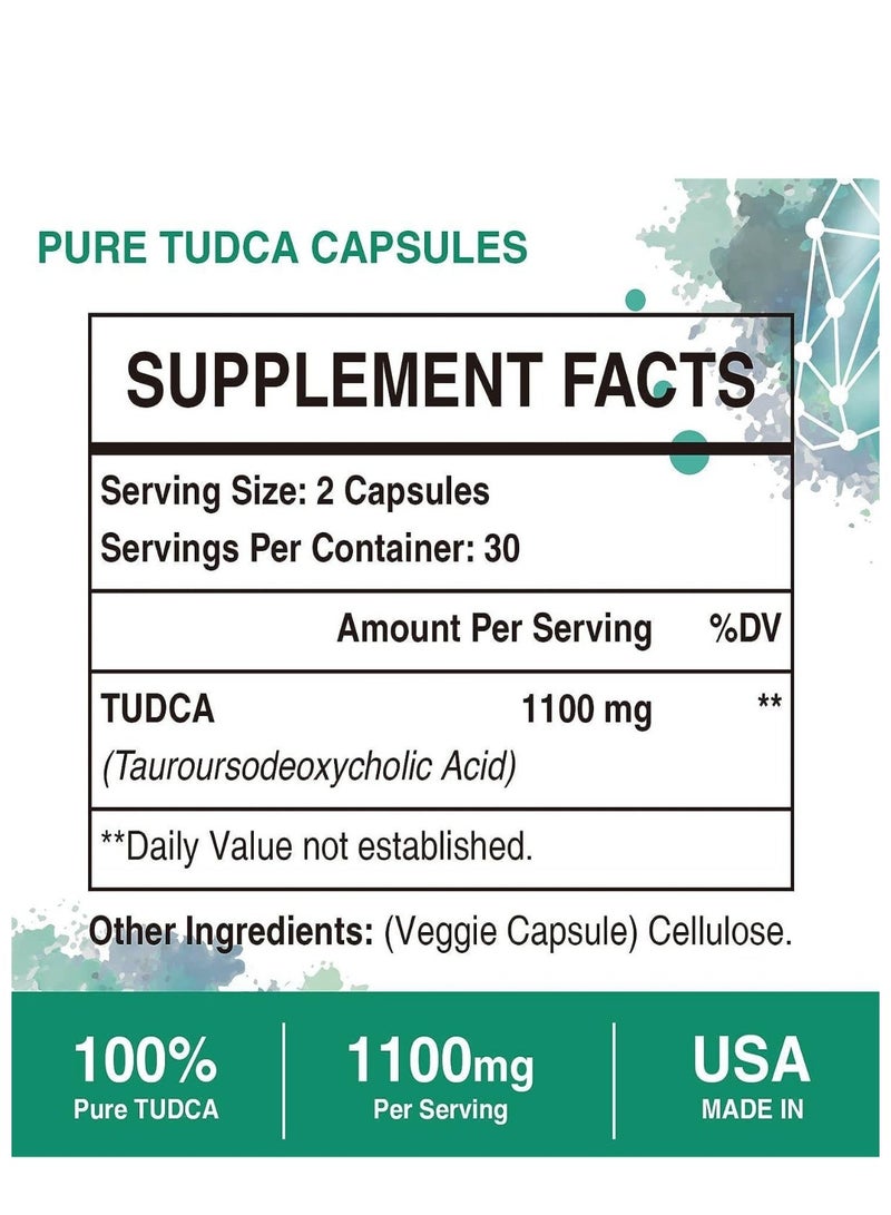 Ocean 60 TUDCA Advanced 1100mg Capsules, 30 Day Supply Liver Cleanse Capsules, Supports Liver and Gut Health, Detox and Repair, Dietary Supplement - Image 4
